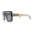 thumbnail image 6 of Rimless Oversized Monoblock Shield Rectangle Mobster Plastic Sunglasses Slate - Grey, 6 of 7