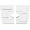 thumbnail image 2 of 16"OD x 4"ID x 5 1/2"C x 1"P Knox Architectural Grade PVC Contemporary Ceiling Medallion, Two Piece, 2 of 11