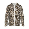 thumbnail image 2 of Uemuo Leopard Pattern Women's Full Zip UPF 50+ Sun Protection Hoodie Jacket Long Sleeve Sun Shirt Hiking Outdoor Performance with Pockets-Medium, 2 of 9