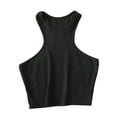 thumbnail image 2 of CHUMUD Womens Trendy Crop Tank Tops Sleeveless Crew Neck Raceback Ribbed Cotton Top Slim Fit Summer Casual, 2 of 4