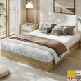 thumbnail image 5 of Solid Wood Platform Bed Frame, Floor-Standing, No Headboard, No Box Spring Needed, Noise-Free, Easy Assembly, Minimalist Modern Design for Small Spaces, Full, Natural, 5 of 8