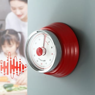 Zassenhaus Magnetic Retro 60 Minute Kitchen Timer, 2.75-inch, Red