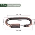 thumbnail image 2 of ZOUSSIQI 6 Pcs Chain Connectors, Chain Locking Quick Link, Great for Light, Key, Camping, Backpack, Rope (Red Bronze, 4mm Thick) CA919-88521, 2 of 5
