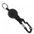 thumbnail image 2 of M Buder Llavero Retráctil de Acero Inoxidable y Cuerda de Alambre para Pesca, Antirrobo, Hebilla de Extensión de Alta Elasticidad, Diámetro 40 mm / 1.6 in, 55 cm / 21.7 in, 2 of 9