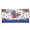 4Th Of July Floral Star, variant on Vibrant Floral Pattern Long Wallet for Travel, Leather Long Trifold Handbag with Inner Zip Section Multi Slot Trifold Wallet