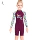 thumbnail image 2 of Buceo vela niños traje de traje de baño traje de baño niños traje de baño espalda con cremallera cremallera ropa de baño para nadar buceo snorkeling púrpura l kenally OD003662-03, 2 of 7