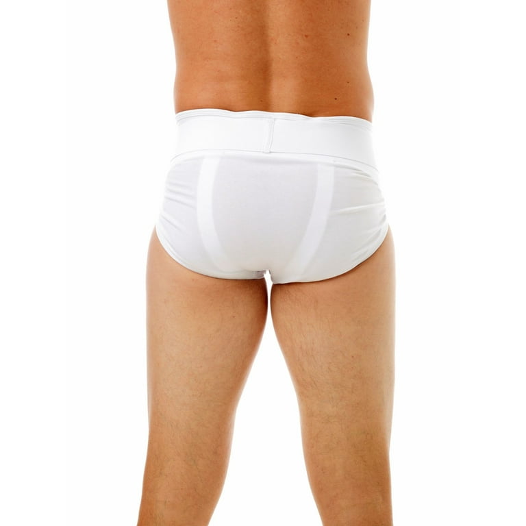Underworks Men Inguinal Hernia Brief with Hot Cold Therapy Gel