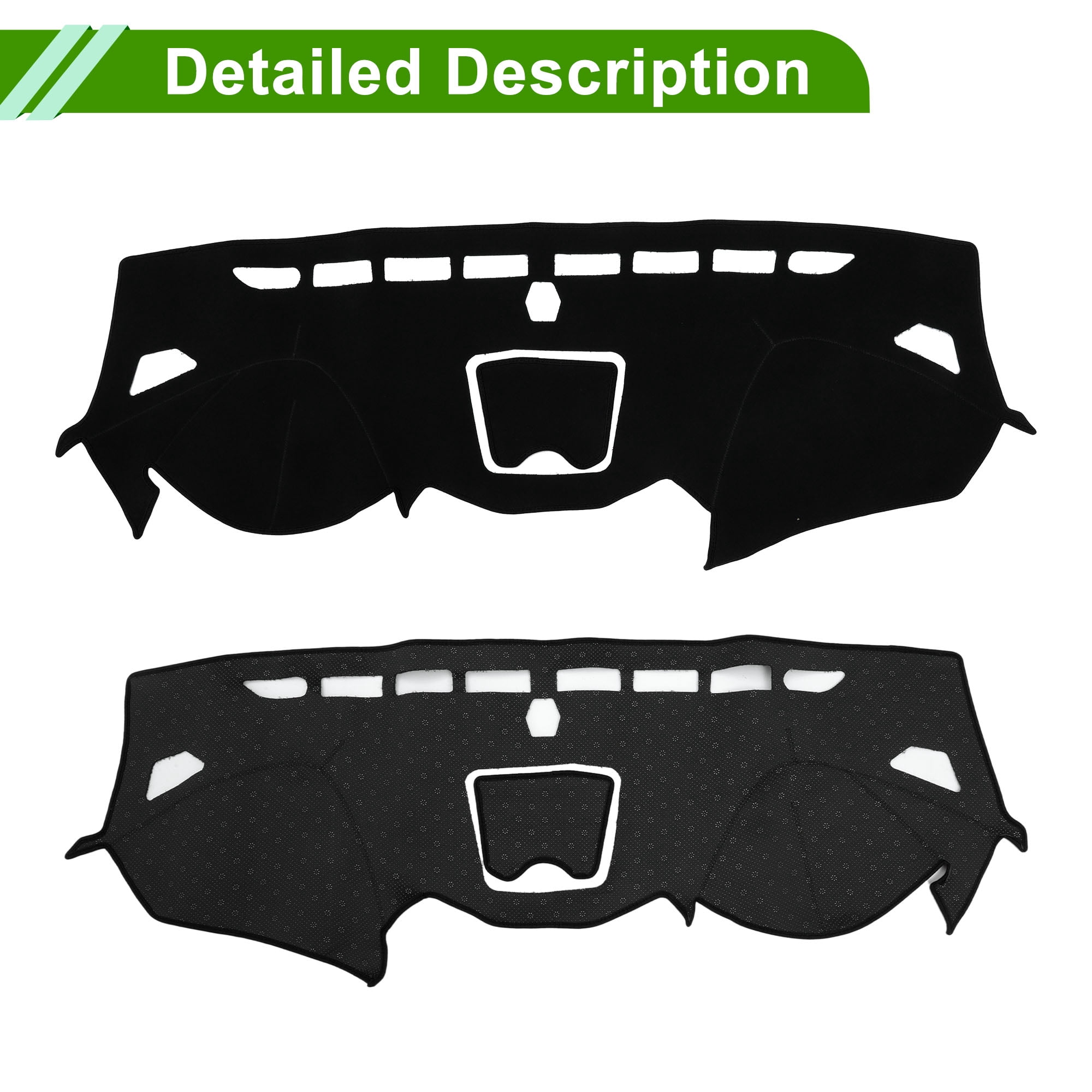 Unique Bargains Dashboard Cover for Hyundai Santa Fe Sport 2013-2018 Non-Slip Front Dash Cover Mat Pat Polyester Silicone Black