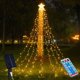 thumbnail image 1 of Muyoka Solar Star String Lights 11.5ft 350 LED Star Waterfall String Light IP43 Impermeable LED Star Hanging Twinkle Fairy Lights Decoraci贸n navide帽a Cascada Star Lights 8 modos de iluminaci贸n para bo, 1 of 7