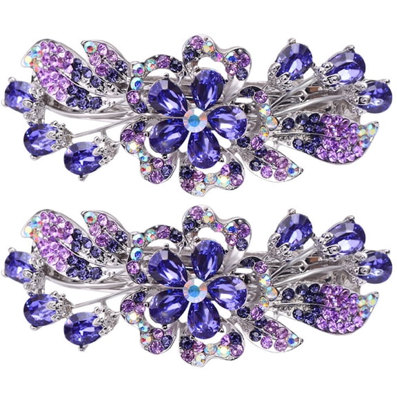 LEORX 2Set Hair Clamps Hair Barrettes in Electroplated Copper for Styling at Facials
