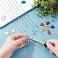 thumbnail image 2 of DIY Natural Mixed Stone Oval Pendant Necklace Making Kit Including 304 Stainless Steel Pendant Settings & Necklace Making & Snap on Bails Natural Gemstone Cabochons Cabochons: 14pcs/box, 2 of 7