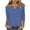 Blue1, variant on Under $10 Short Sleeve Tops for Women, Xunlbb Women's Solid Color 3/4 Sleeve Overlapping V-Neck Pullover Casual Fashion Tops(Blue1,S)