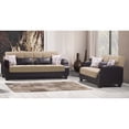 thumbnail image 3 of Ottomanson Luna Sleeper Loveseat, Brown Chenille, 3 of 6
