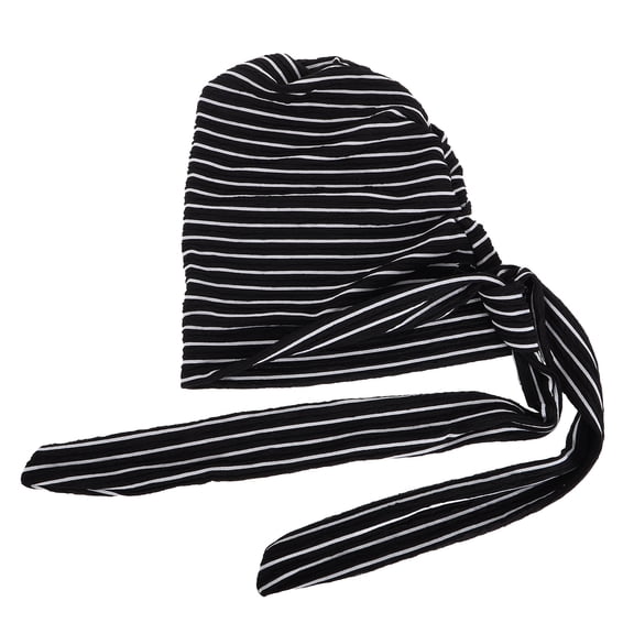 LULULION Ponytail Scrub Cap Black 1Set Fashionable Design Polyester Head Covering for Women