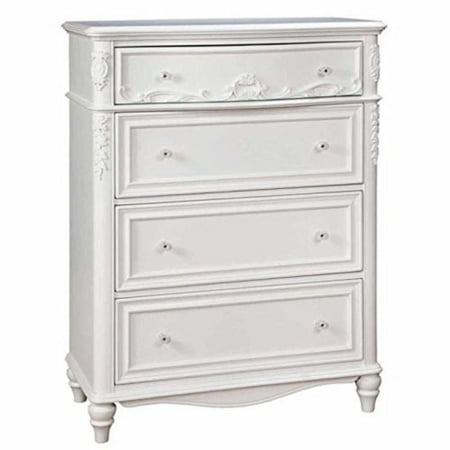 4 Drawers Chest With Knobs White Walmart Com