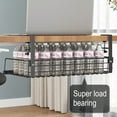 thumbnail image 4 of Storage Rack Under-Desk Cable Management Tray Hollow Design Easy to Install Adjustable Cable Management Rack, 4 of 8