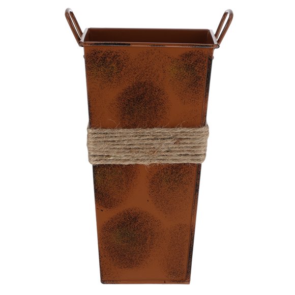1pc Square Gardening Flower Bucket Retro Iron Art Flower Arrangement Bucket