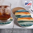 thumbnail image 2 of Thirstystone Watercolor Sunrise 4-Pack Round Stone Coasters, 2 of 7