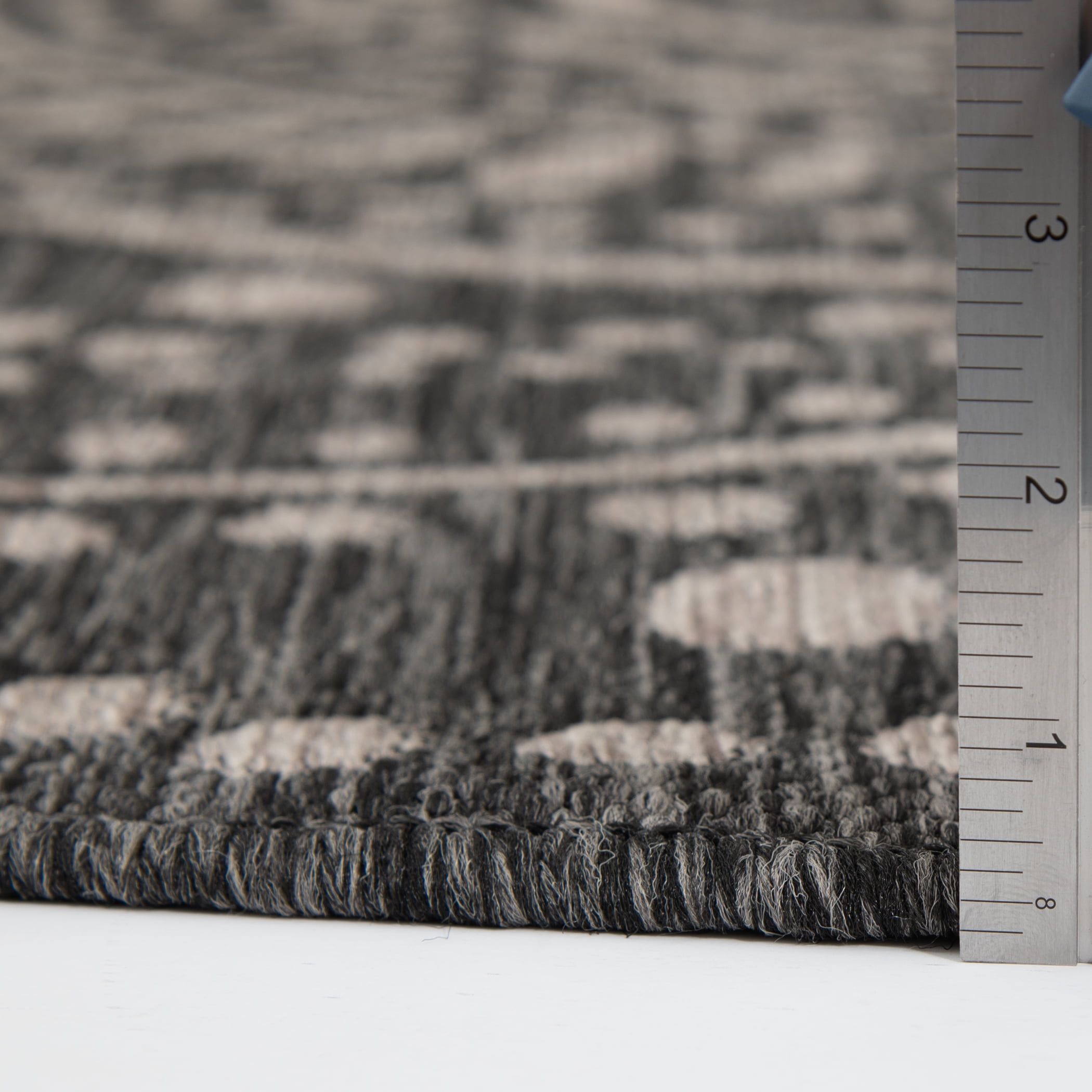 Mainstays 6.5' x 6.5' Round Gray Polypropylene Medallion Outdoor Area Rug