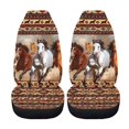 thumbnail image 5 of POLERO Car Decor Auto Interior Front Seat Protector for Sedans and SUV, Breathable Nonslip Polyester Seat Cover Set of 2, Running Horse Print, 5 of 13