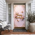 thumbnail image 7 of Pink Floral Themed Happy Birthday Banner Background Backdrop Party Supplies for Birthday Decoration Photography Props Party Decorations Birthday Party Setup Celebrations, 7 of 7