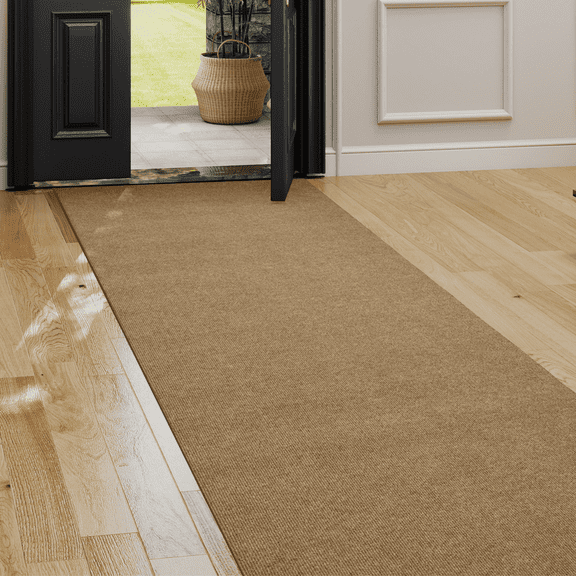 OVYEFR Commercial Carpet, 3' x 10' Non-Slip Commercial Rug, Hallway Runner Rugs for Balcony Kitchen Garage Patio, Indoor Outdoor Brown Entrance Mat