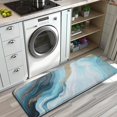 thumbnail image 3 of Blue Gold Marble Pattern Kitchen Rug Mat,Kitchen Runner Rugs Non Skid Washable,Decorative Kitchen Floor Mats for Kitchen,Sink,Laundry,17"x47.2", 3 of 7