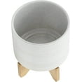 thumbnail image 3 of Sagebrook Home Ceramic 8" Planter On Stand, Speckled White, 3 of 7