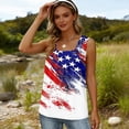thumbnail image 5 of 250th Anniversary Tank Tops for Women 2026 - Patriotic Tie-Dye Square Neck Sleeveless Tees - 1776-2026 USA Star Print Casual Summer Blouse White XXL, 5 of 6
