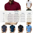thumbnail image 3 of USNSM Men's Quarter Zip Lapel Collar Golf Shirts Short Sleeve Loose Summer Pullover Business Casual Sports Tee Shirt Blue L, 3 of 8