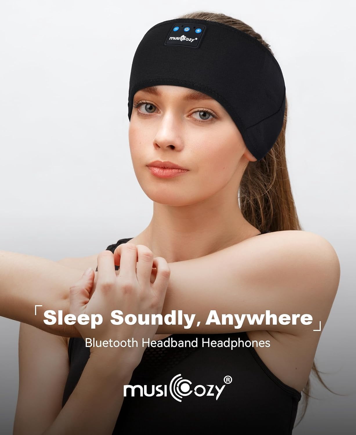 ZLC Bluetooth 5.4 Sleep Headphones Headband, Wireless Music Earphones Sleeping Eye Mask, Cool Tech Gadgets for Women, Mom, Sports, Workout, Running, Unique Gifts