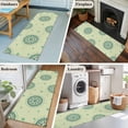 thumbnail image 5 of Green Floral 2'x6' Runner Rugs for Hallway Kitchen Bedside Non Slip Washable, round Floral Ethnic Abstract Patterned Entryway Rug Runners with Rubber Backing, Long Carpet Runner for Laundry Room, 5 of 8