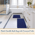 thumbnail image 2 of ComfiTime 2 Piece Bathroom Rugs Set – Luxury Chenille Shaggy Bath Rugs, Extra Soft & Thick, Absorbent Water, Non-Slip, Machine Washable, Bath Mats for Bath Floor,Tub and Shower, 20*24, 2 of 9