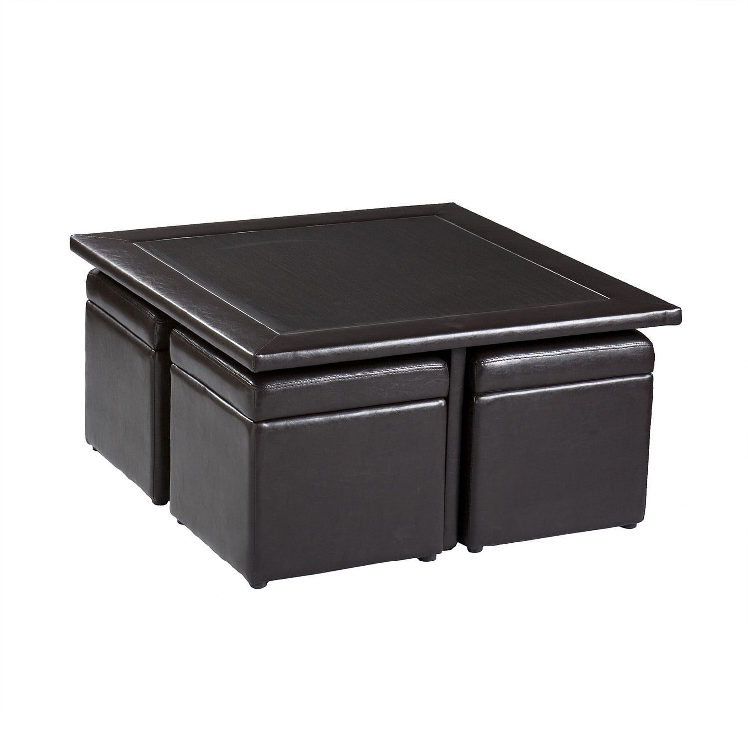 Harper Blvd Crestfield Dark Brown Coffee Table Storage Ottoman Set Harper Blvd Crestfield Dark Brown Coffee Table Storage Ottoman Set
