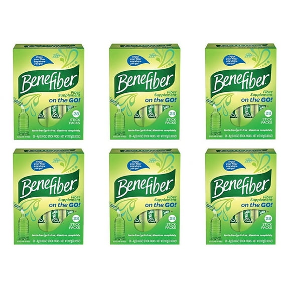 Benefiber Sugar Free Drink Mix Stick Packs, Taste Free - 28 Ea, 6 Pack
