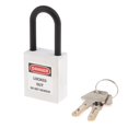 thumbnail image 4 of Candado de seguridad de acero inoxidable con grillete de 1,5" y llave diferente, nuevo Blanco, 4 of 9