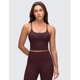thumbnail image 3 of CRZ YOGA Butterluxe Padded Yoga Longline Sports Bras for Women Twist Cross Back Crop Tops, 3 of 6