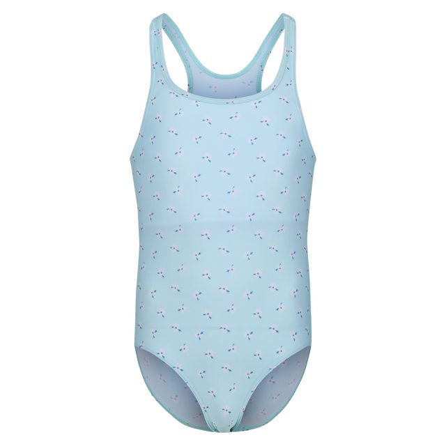 Regatta - Bañador Entero de Una Pieza Katrisse Estampado Ditsy Niñas (Azul Aqua)