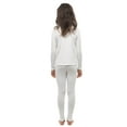 thumbnail image 4 of Bodtek Girls Crewneck long johns base layer Set (White Small), 4 of 5