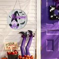 thumbnail image 5 of Halloween Wall Decor with Burlap Lanyard and Bow for Front Door, Wooden Sign, Indoor Outdoor Holiday Decor, 5 of 5