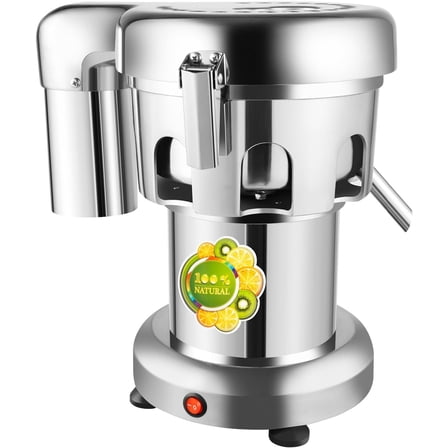 Commercial Juice Extractor, 370W 2800RPM Electric Centrifugal Juicer Machine w/Juicer & Push Rod, Stainless Steel Whole Vegetable Fruit Juice Maker Squeezer, Juicer Machine for Hotels, Cafes