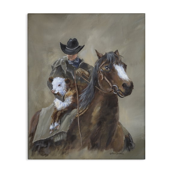 Stupell Industries Rustic Lodge Ranch Cowboy & Western Horse Canvas Art, 16 x 20, by Pam Britton