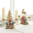 thumbnail image 2 of Candelabro navideño 2024, árbol de alce de Papá Noel, candelabro de hierro dorado, adornos de mesa de Año Nuevo, regalo de Navidad, decoración para el hogar, 2 of 5