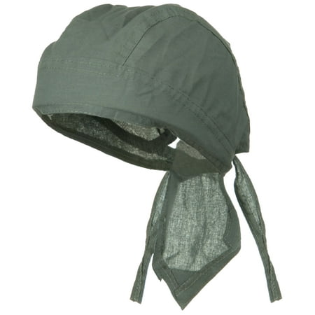 Rag Bandana Skull Cap - GRAY Doo Rag Durag Chemo Headwrap Solid Color Bandana Cotton Skull Cap Mens Womens