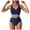 Blue, variant on Linfrsh Womens High Waisted Bikini Sets Ruffle Cheeky Tummy Control Low Rise Bikini Set Push Up Two Piece Swimsuits Green,2XL