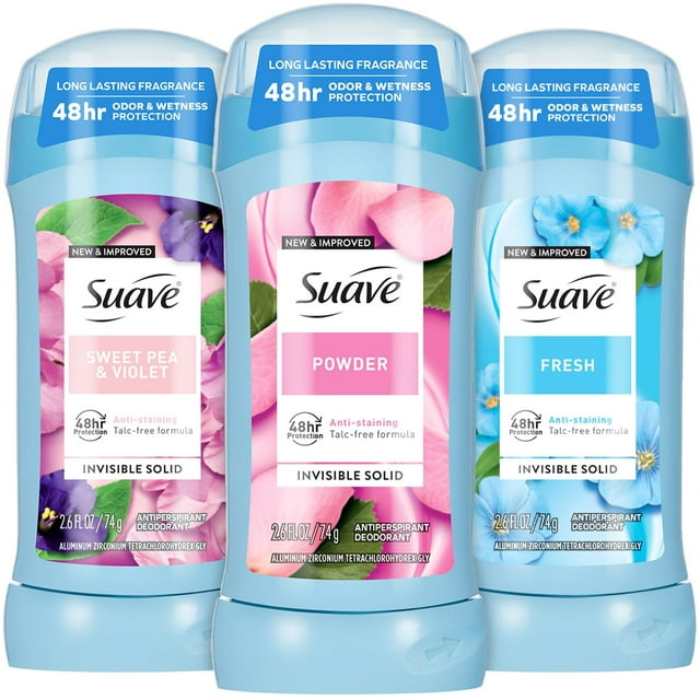 Desodorante antitranspirante Suave para mujer, 80 ml, paquete de 3