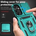 thumbnail image 3 of for Samsung Galaxy A15 5G Case with Slide Camera Cover HD Screen Protector [ Grade 16ft. Drop Tested]  Ring Holder Kickstand Protective Phone Case for Galaxy A15 5G 2024, Mint, 3 of 9