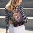 thumbnail image 6 of Sigee Dog in Lavender Flowers for Canvas Large Capacity Laptop Backpack for Men and Women, Travel Backpack, 6 of 8
