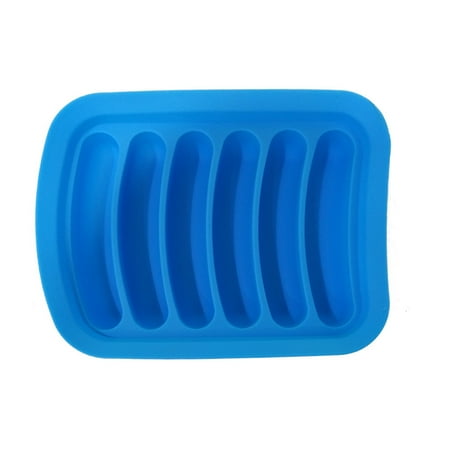 

Non-Stick Silicone Sausage Mold for Homemade Hot Dogs Casewin DIY Hot Dogs BPA Free Hot Dog Mold for Oven and Microwave (Blue 6-Cavity)
