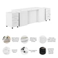 thumbnail image 4 of Hampton Heights 72W Executive L Desk with Drawers in White - Engineered Wood, 4 of 8